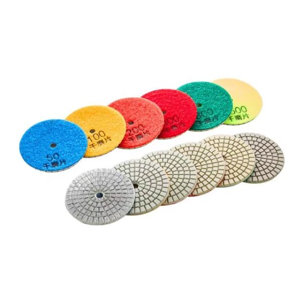 Diamond Wet Polishing Pads 4 Inch Pads Polisher with Hook & Loop Backing Holder Pads for Granite Stone  Marble 3mm - Image 2