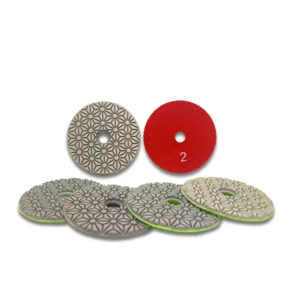 4 5 inch Dry wet Diamond Polishing Pads 3 steps polishing pads Diamond Granite Polishing Tool Marble  Grinding Pad Tools - Image 2