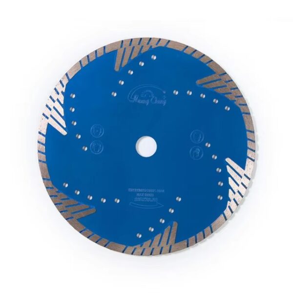 huangchang M14 Circular Turbo Triangle Corrugation Diamond Saw Blade Cutting Disc for Granite