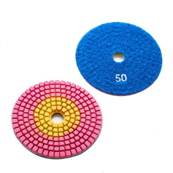 The two colors Diamond Wet Polishing Pad Triangle Granite Marble Stone Polishing Granite Polishing Pad - Image 2
