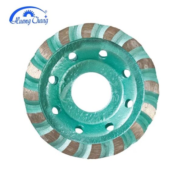 Huangchang 4-1/2 Inch Turbo Row Diamond Grinding Cup Wheel for Concrete Granite Marble Masonry Brick Fits 7/8 Inch Arbor - Image 2