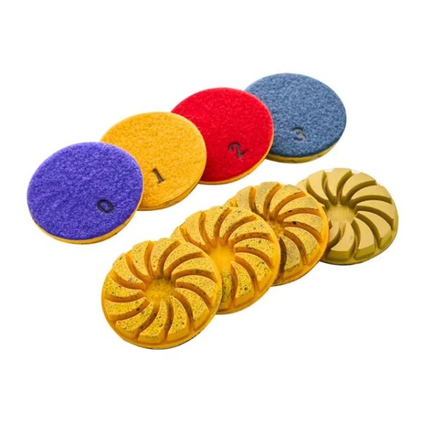 Spiral Wet Resin Bond Floor Marble Granite Terrazzo Limestone Polishing Pads Disc - Image 2