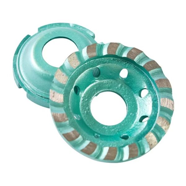 Huangchang 4-1/2 Inch Turbo Row Diamond Grinding Cup Wheel for Concrete Granite Marble Masonry Brick Fits 7/8 Inch Arbor