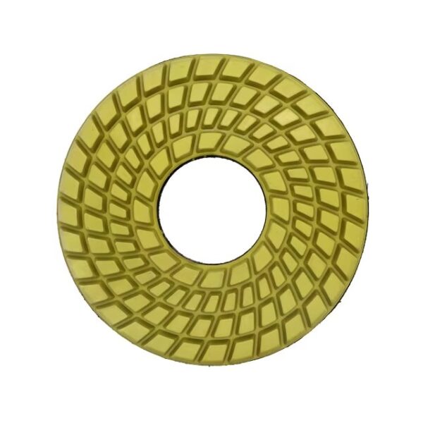 250mm Diamond Polishing Pads Diamond Floor Polishing Pads Wet Flexible Resin Marble Granite Circular Custom Yellow Color Pad