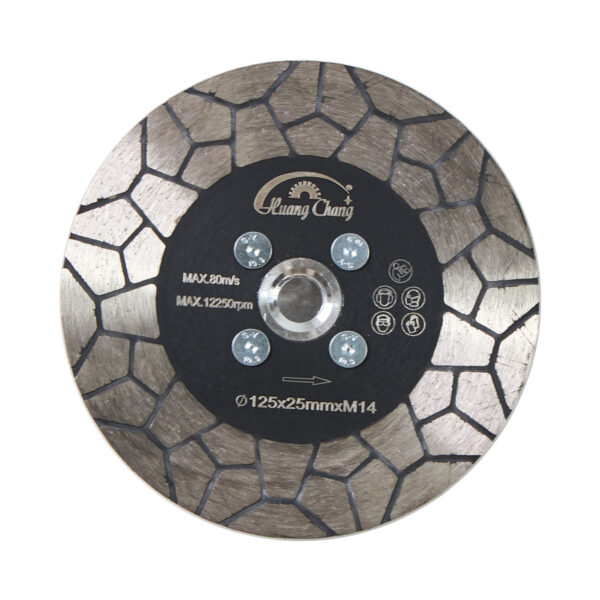 diamond saw blade mesh double sided cutting grinding disc with flange