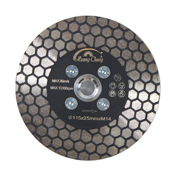 saw blade hexgonal double sided ceramic marble cutting grinding disc with flange