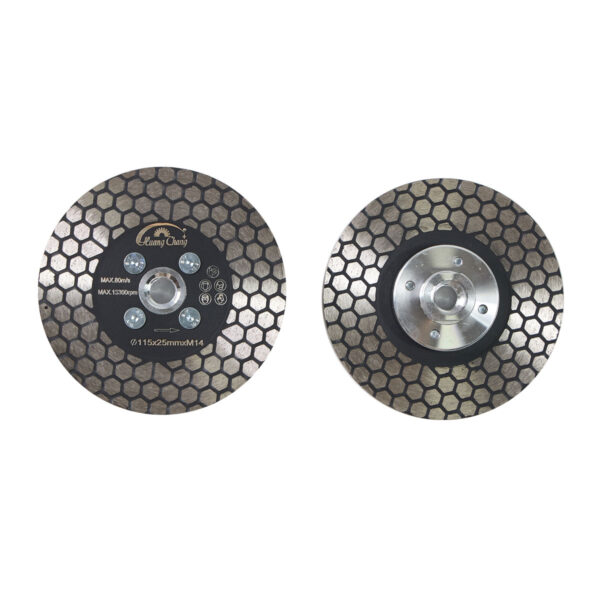 saw blade hexgonal double sided ceramic marble cutting grinding disc with flange