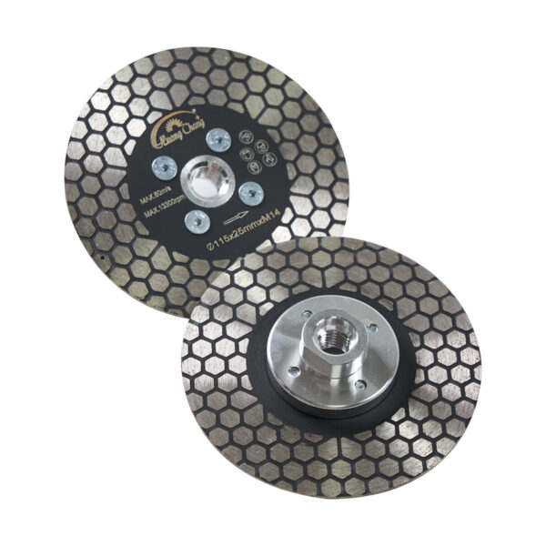 saw blade hexgonal double sided ceramic marble cutting grinding disc with flange