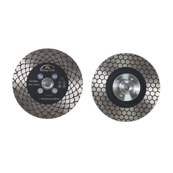 saw blade mesh double sided marble stone cutting grinding disc with flange