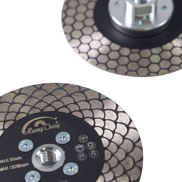 saw blade mesh double sided marble stone cutting grinding disc with flange