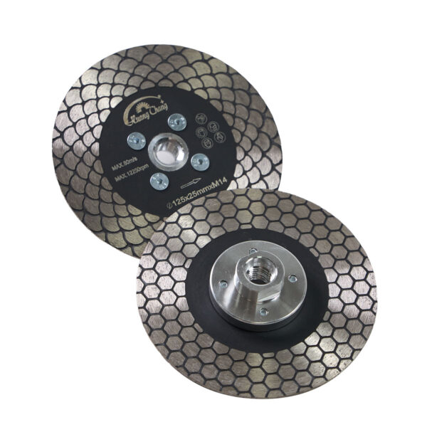 saw blade mesh double sided marble stone cutting grinding disc with flange